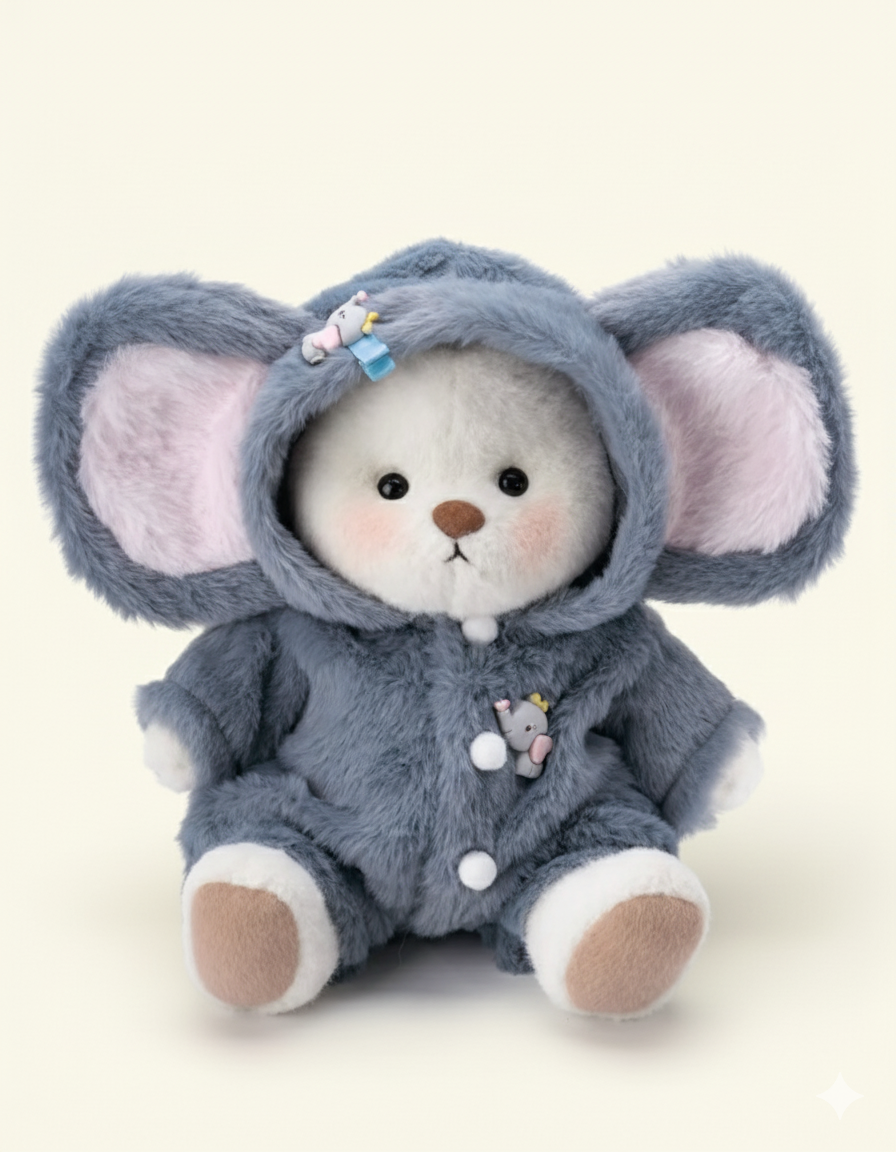 Fuzzy Elephant Cubbie Bear 🐘