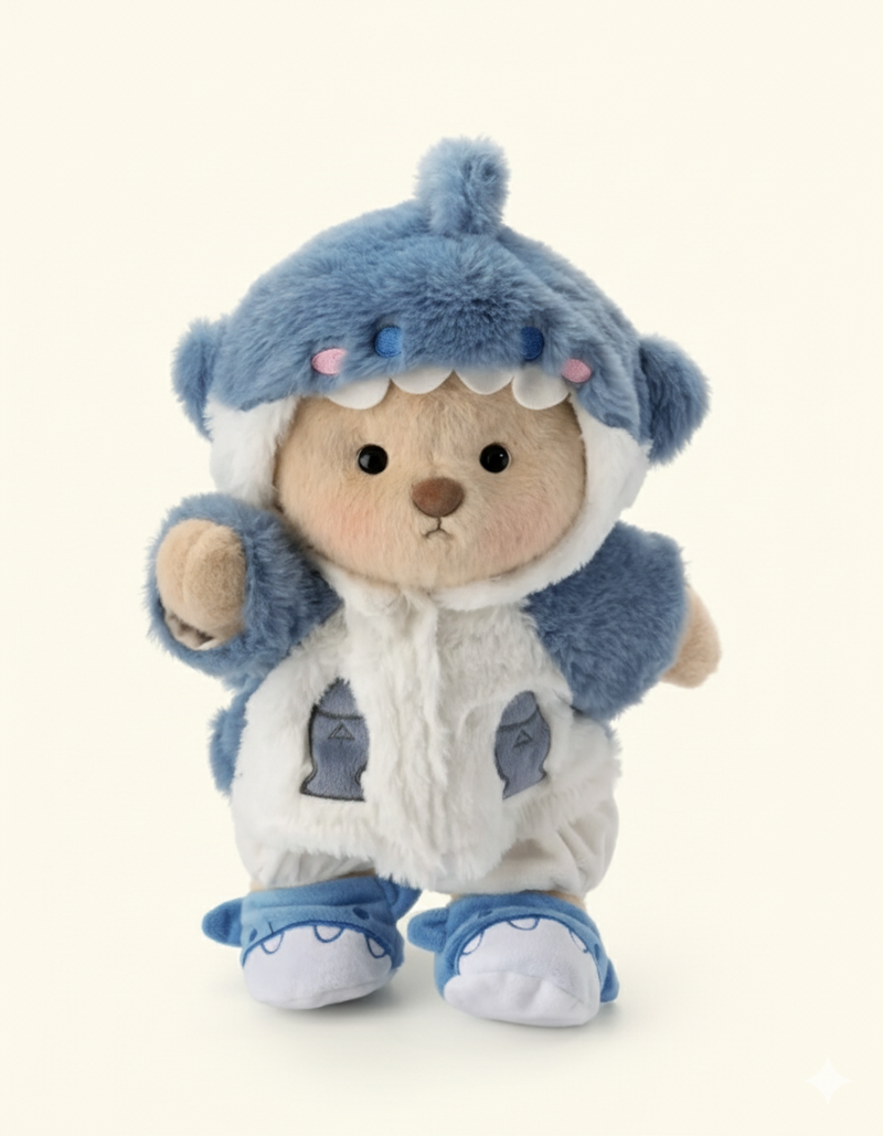 Fuzzy Shark Cubbie Bear 🦈