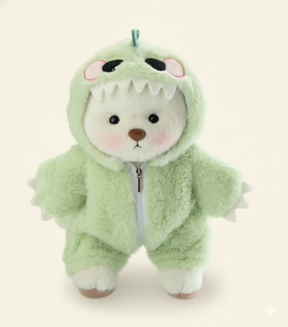 Fuzzy Dino Cubbie Bear 🦖