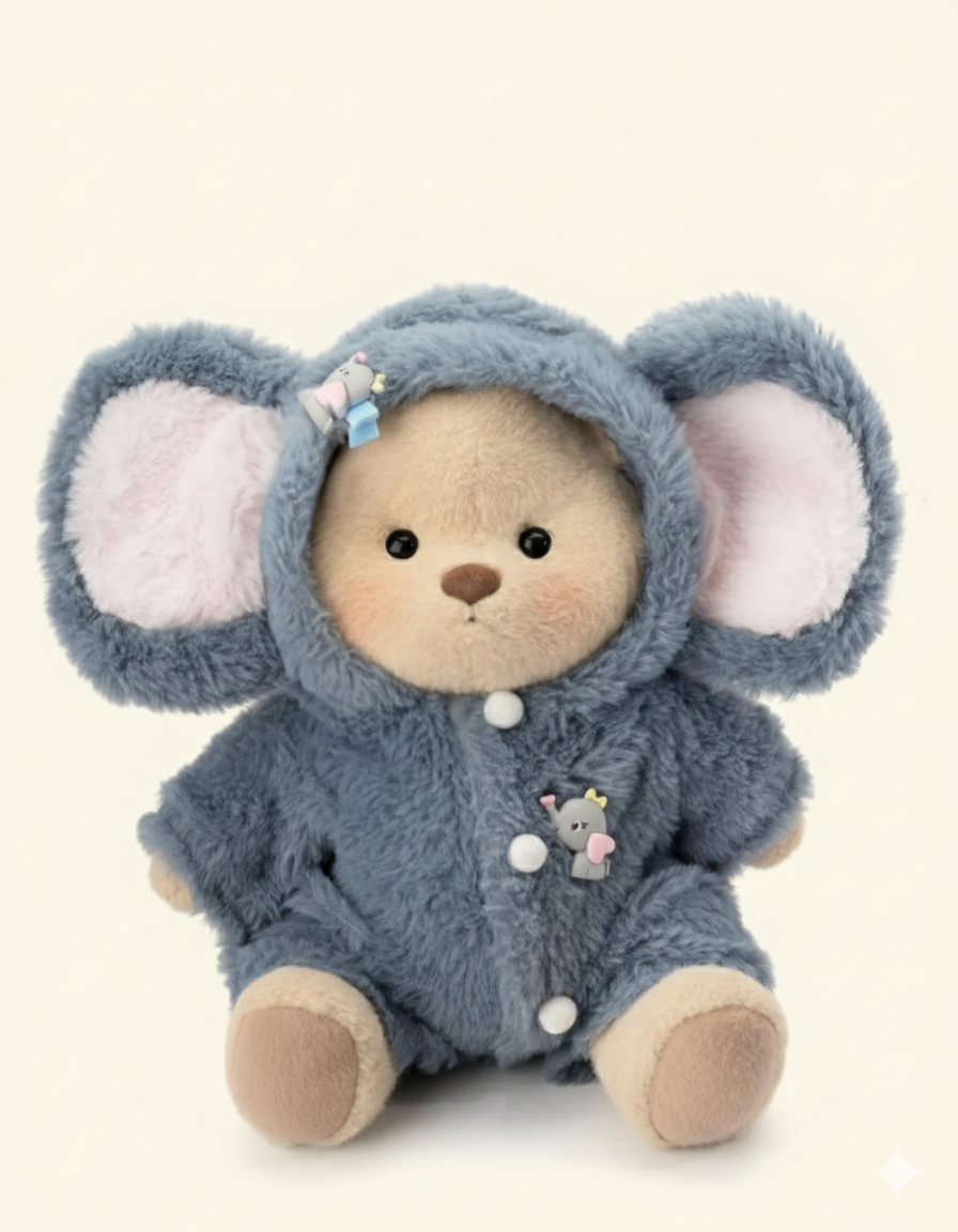 Fuzzy Elephant Cubbie Bear 🐘