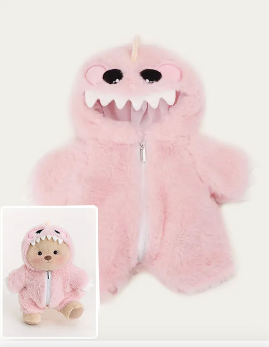 Fuzzy Pink Dino Suit
