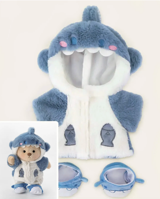 Fuzzy Blue Shark Suit
